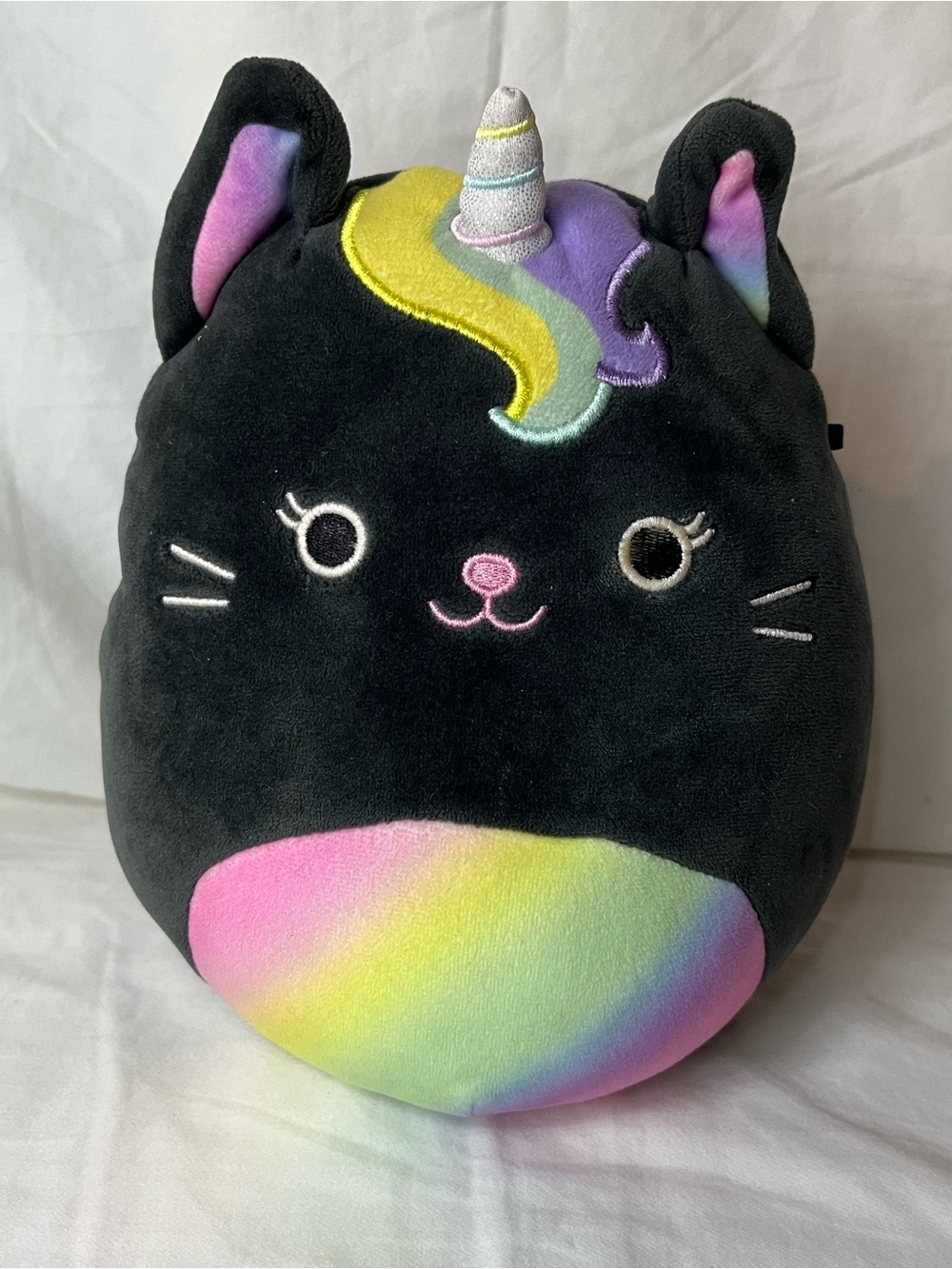 Squishmallows Caylee the Caticorn 7.5" Black Rainbow Cat Unicorn